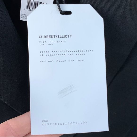 Current Elliott Calla Tailored Black Blazer Leopard Print Size 2 - Picture 5 of 9